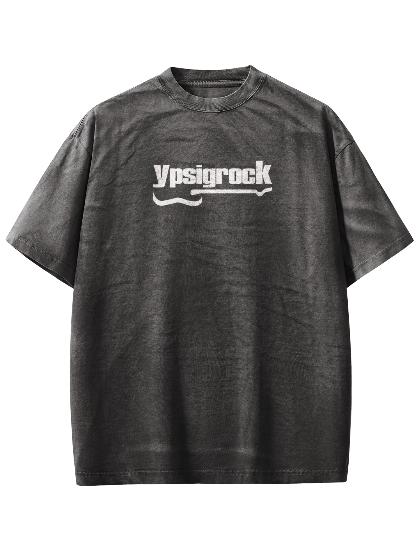 Dirty Washed Loose T-Shirt xx - Ypsigrock (Dark Gray) Front v20