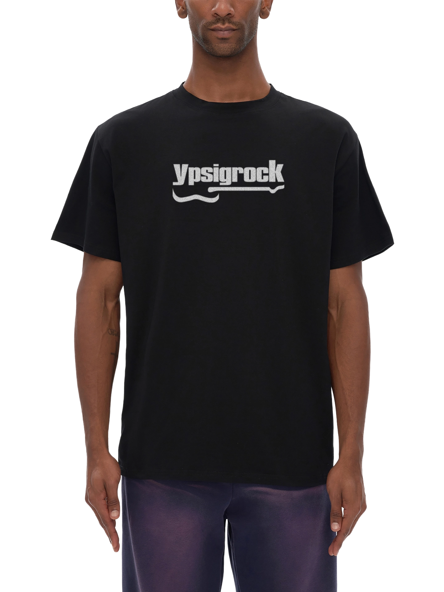 Pure Cotton Unisex T-Shirt xy - Ypsigrock (Black) Front 1 v1