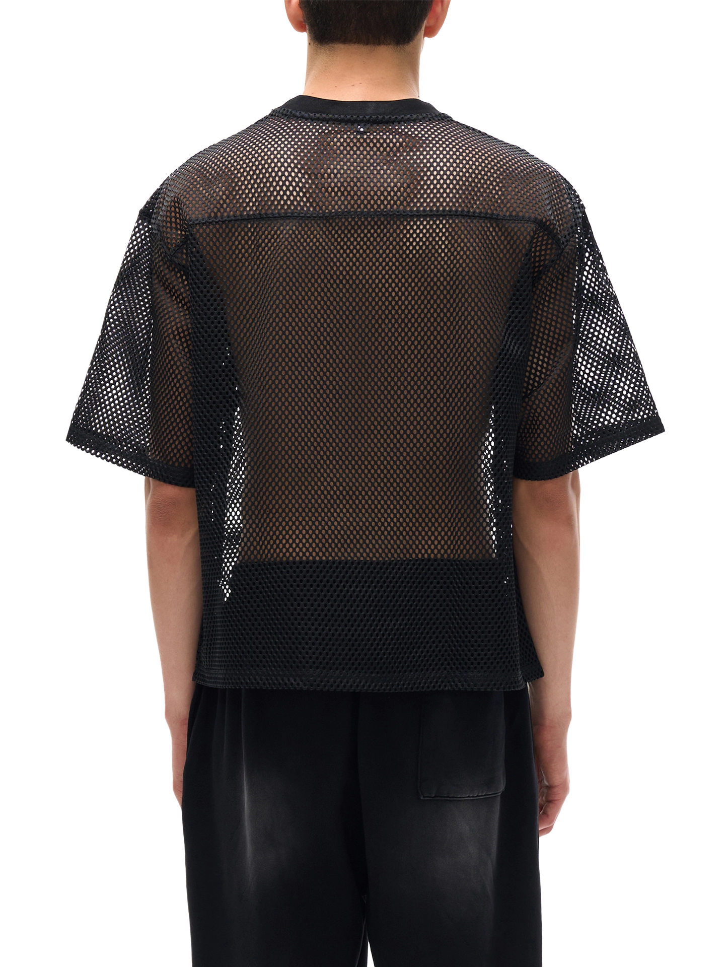 See-through Boxy Net T-Shirt xy - Ypsigrock (Black) Back v10