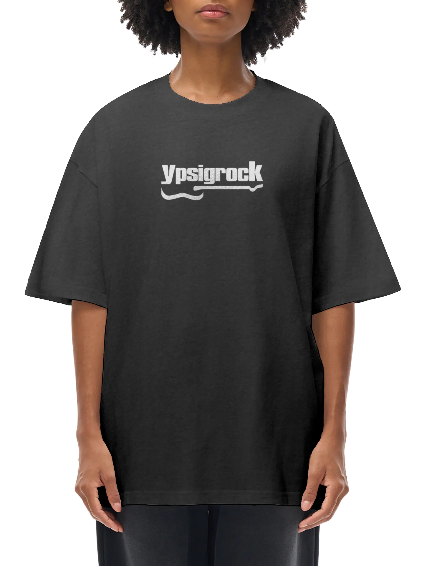 Ypsigrock - Musicwear Loose Drop Shoulder T-Shirt - xx (Dark Gray) Front 10