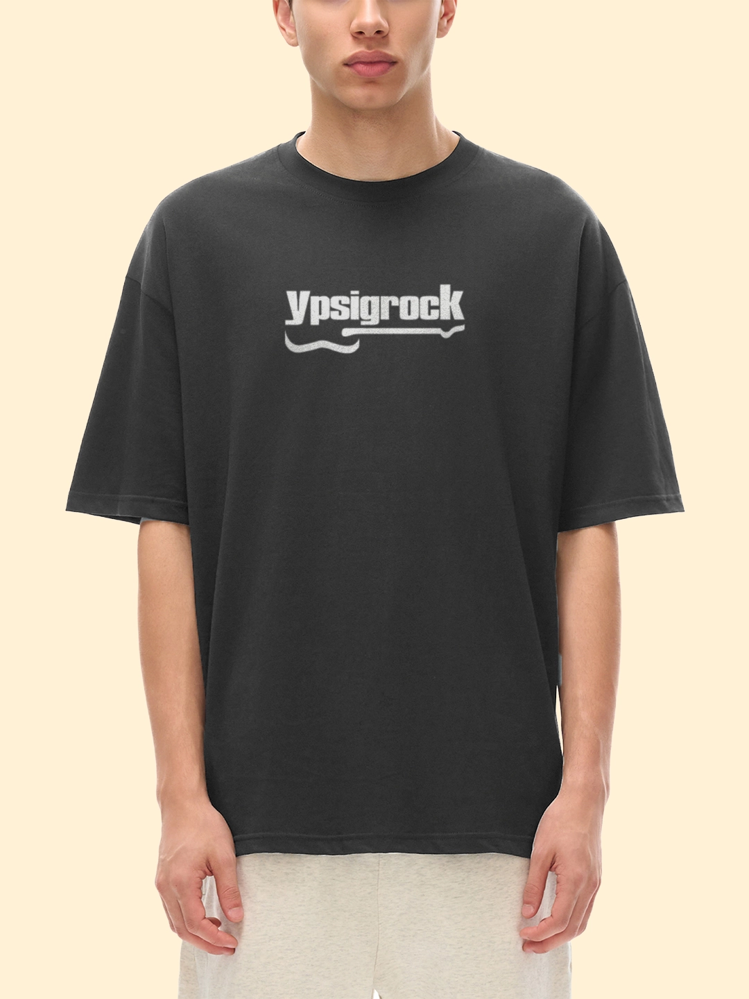 Ypsigrock - Musicwear Loose Drop Shoulder T-Shirt - xy (Dark Grey)