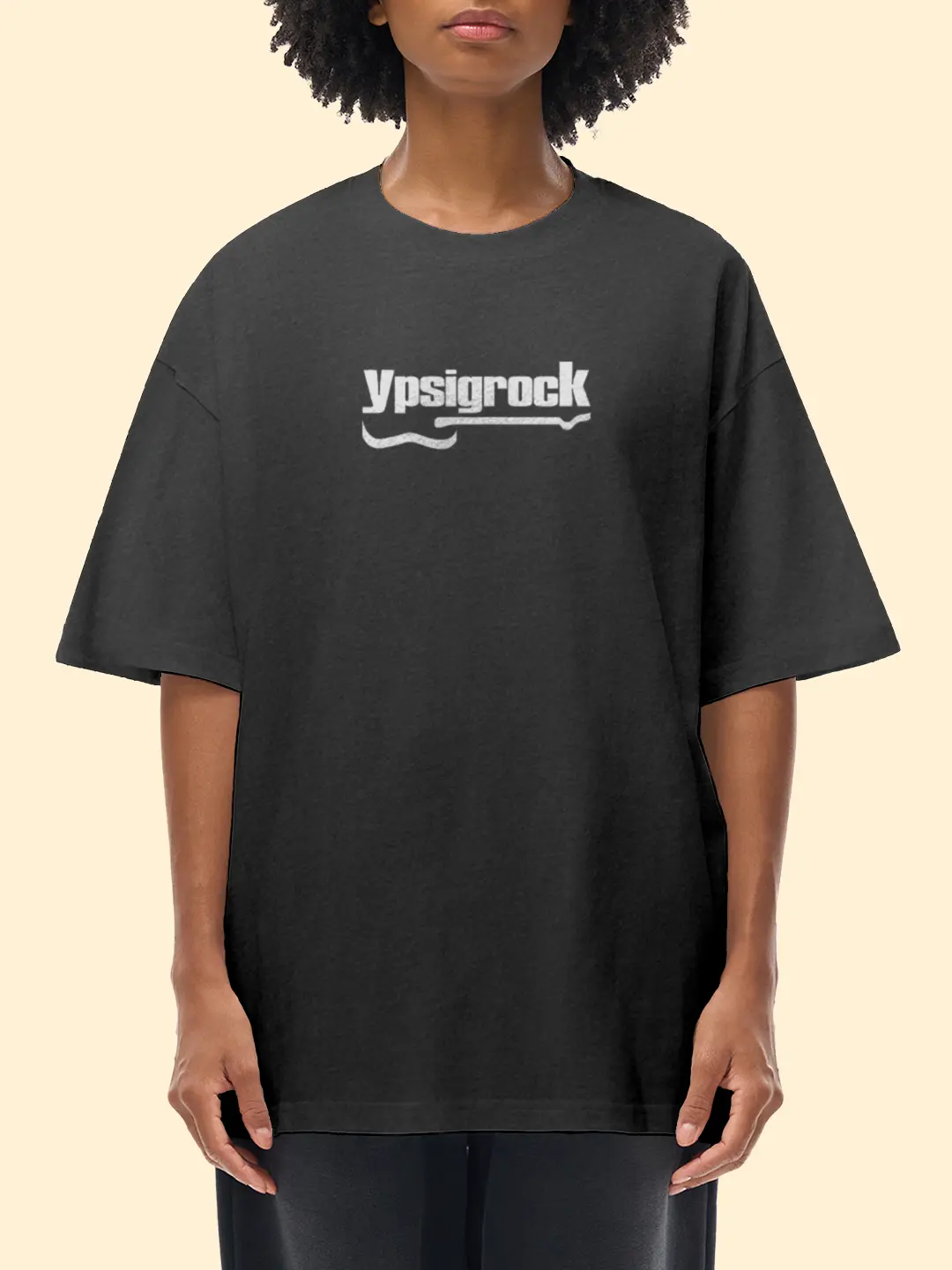 Ypsigrock – Musicwear Loose Drop Shoulder T-Shirt – xx (Dark Grey)