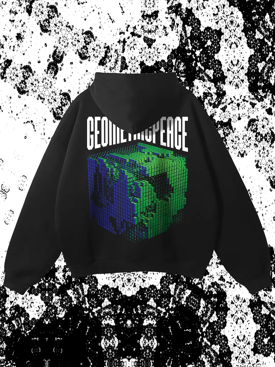 Mountain Piercer Oversize Fleeced Hoodie Black 35