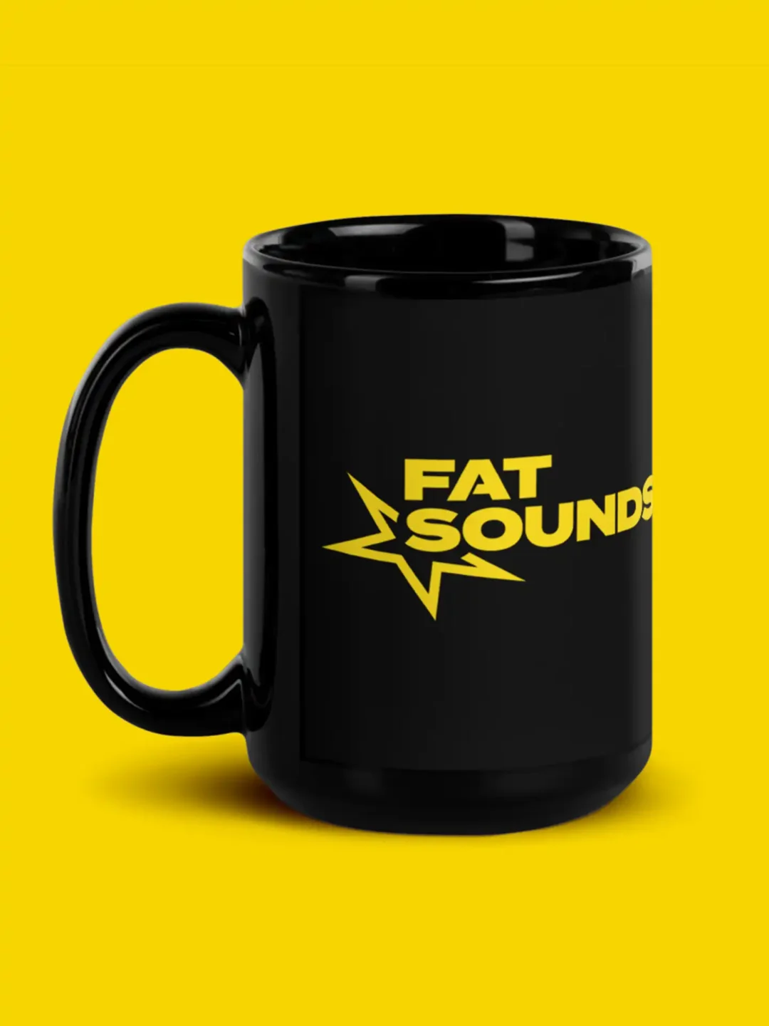Fat Sounds - Musicwear Black Glossy Mug