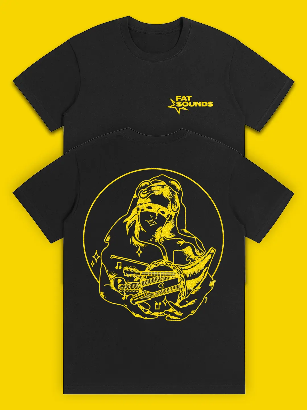 Fat Sounds – Musicwear Classic T-Shirt (Black)